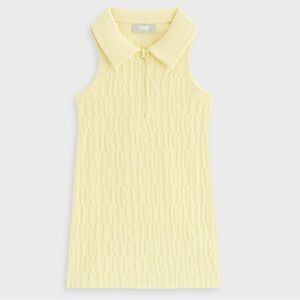 KITH KIDS terry cloth polo dress in yellow